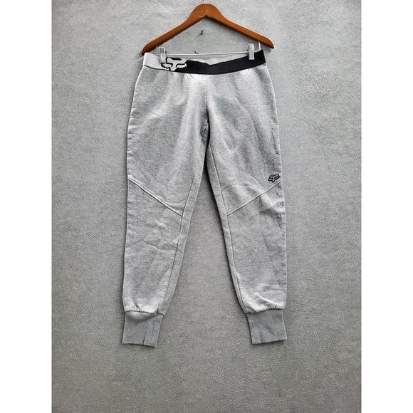 Fox Pants - Fox Women Sweatpants M Gray Embroidered Fleece Jogger 29" Inseam